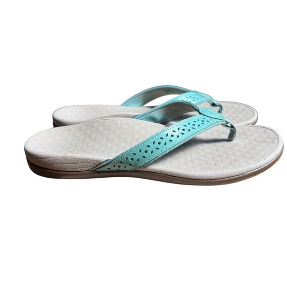 Vionic Tide Perf Tide Cassandra Sandals 11 Teal Blue Green Comfort Orthopedic - Picture 3 of 7